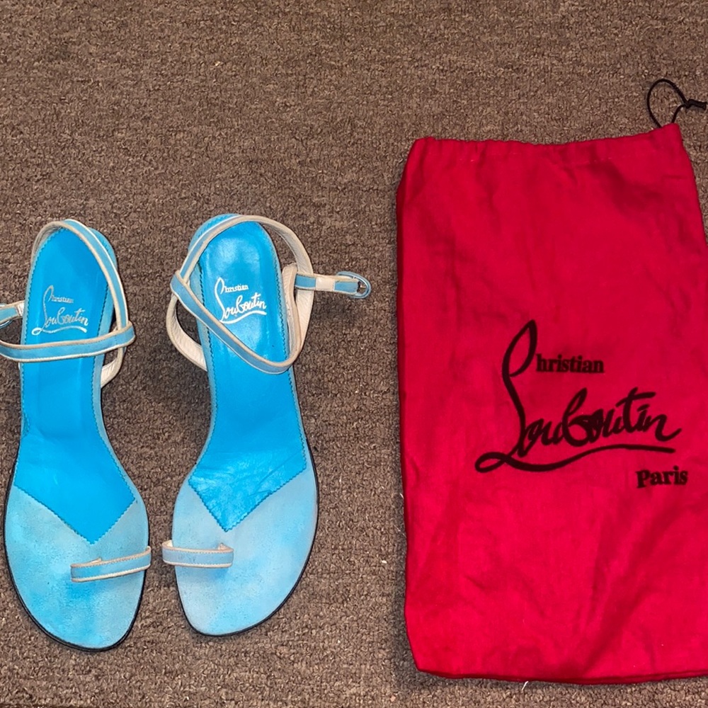 Christian louboutin  kitten heeled sandal